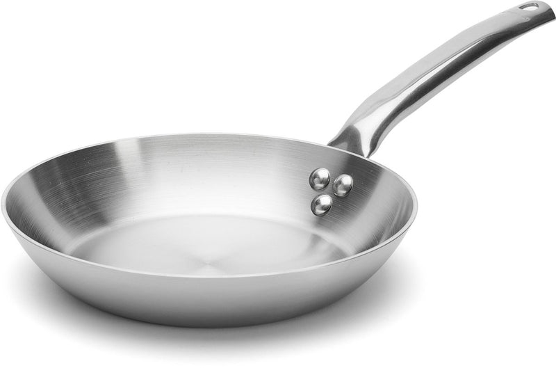 Debuyer de buyer padella alchimy ø 24 cm – padella in acciaio inox – multistrato a 3 strati – adatta all'induzione – adatta al forno – prodotta in Francia