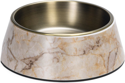 Designed by Lotte Meis dog food bowl - dog drinking bowl - dog food bowl - melamine stainless steel - beige - 700 ml