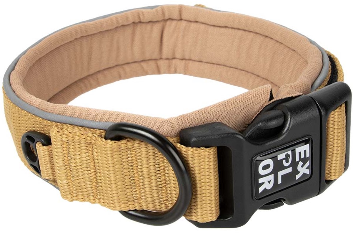 Esplora duvoplus collare dalla vestibilità definitiva, comodo classico per cani s-34-38 cm miele oro