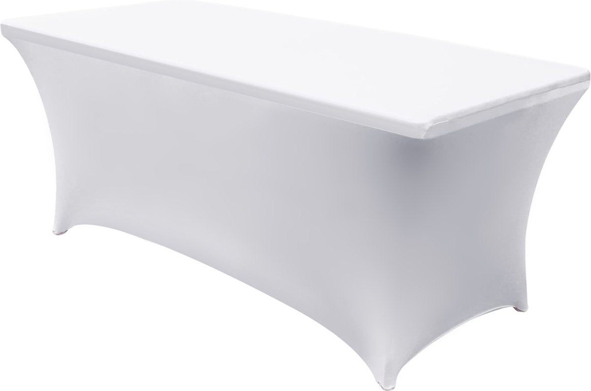Greenblue teal - mantel flexible para mesa de catering blanco - 180x75x75cm, spandex, gb371