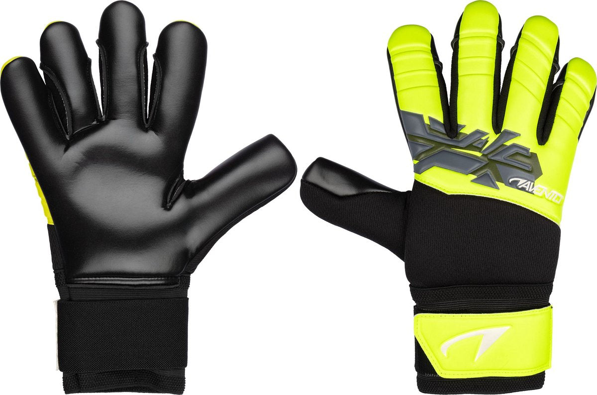 Avento fingersave keepershandschoenen - ultimate grip - volwassenen - geel - maat m