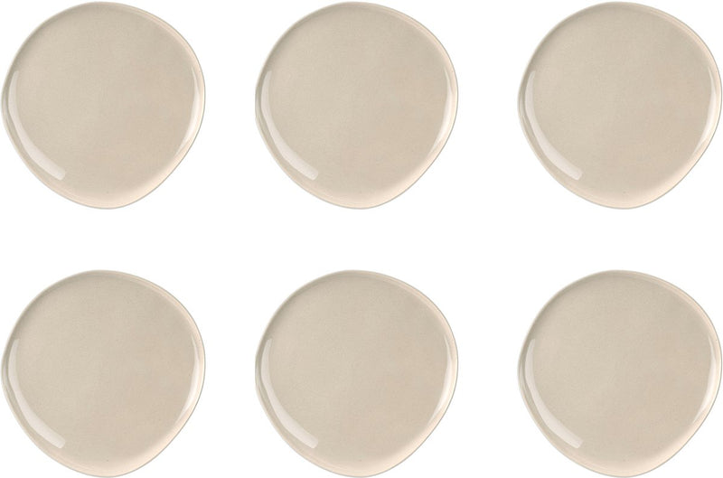 Medard de noblat - lino oslo - plato de postre 22 cm - 6 piezas - gres
