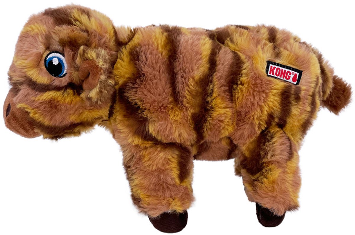 Kong dog low stuff stripes cow medium