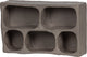 Mueble de pared de madera de barro - papel maché - gris - 70x45x23