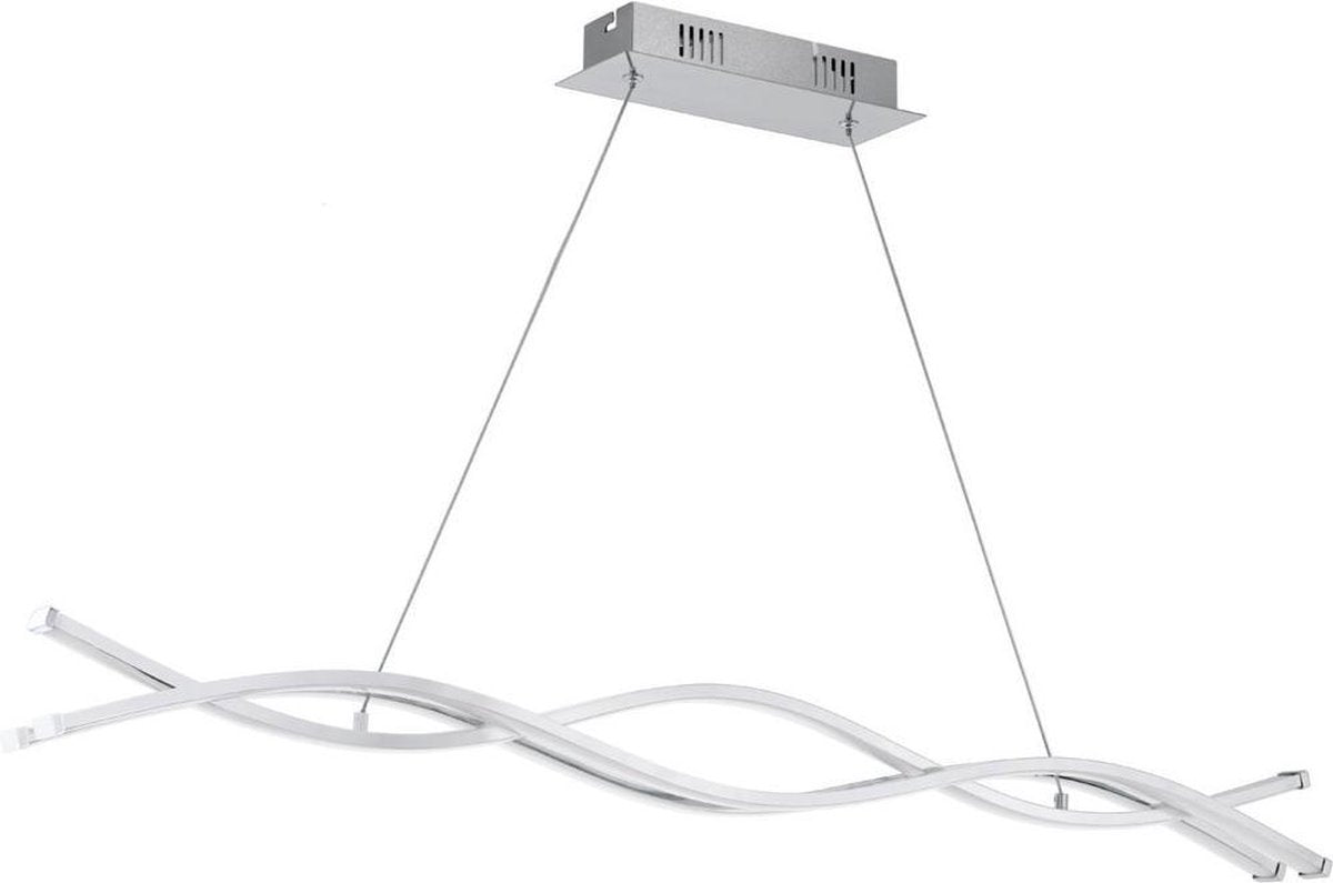 Eglo lasana 2 - hanglamp - 3 lichts - chroom - wit