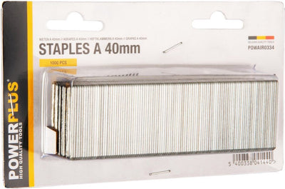 Grapas Powerplus powair0334 - para grapadora -tipo a - 40 mm - 1000 piezas
