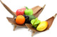 Aw Gifts Set portafrutta con foglie di cocco - naturale