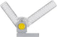 Aristo tekenhaak - lengte 10cm 12cm - met instelbare gradenboog - met inktnoppen - ar-7092