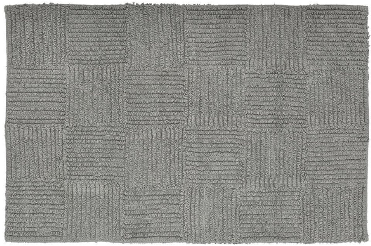 Tappetino da bagno reverse sealskin 60x90 cm - cotone - grigio