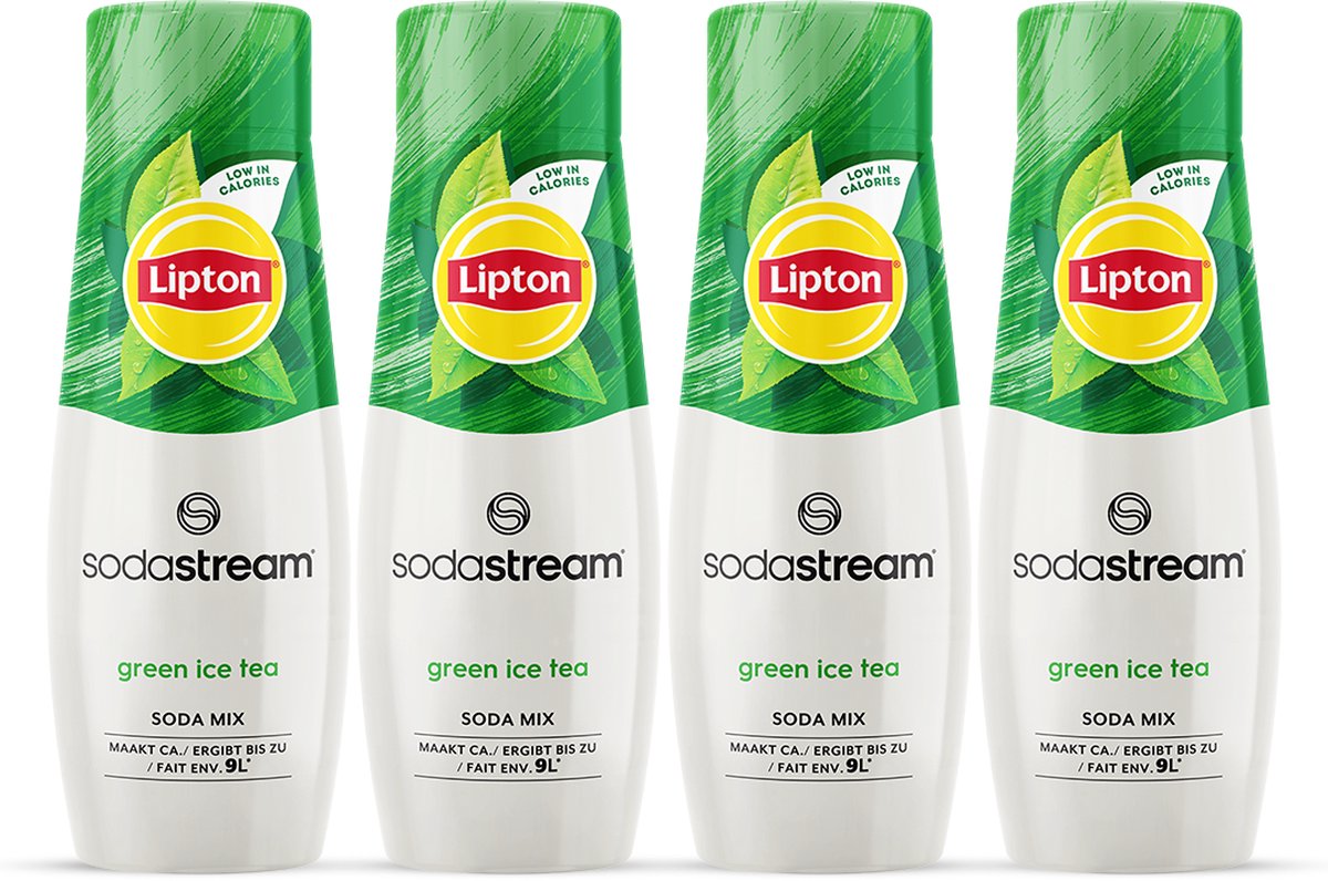 Jarabe verde de té helado Lipton Sodastream - paquete de 4