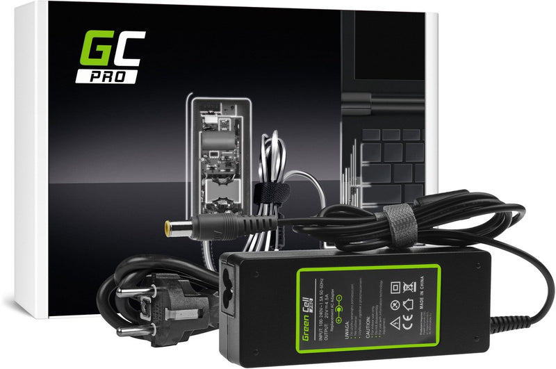 Adattatore CA caricabatterie Green Cell Pro per Lenovo Thinkpad T410 T420 T510 T520 T530 T60 T61 R60 R61 W510 W520 X201 20V 4.5A 90W