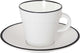 Gimex - linea line - set espresso - nero - 85 ml - 2 pezzi