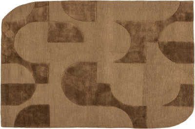 Tappeto Woood livo - lana cotone - marrone - 170x240