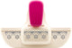 Vaessen creative pons - randpons bloemetjes - 1,4 x 4,5 cm - ivoor roze