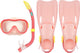 Waimea duikset - masker snorkel vliezen - kinderen - roze - maat 35-38