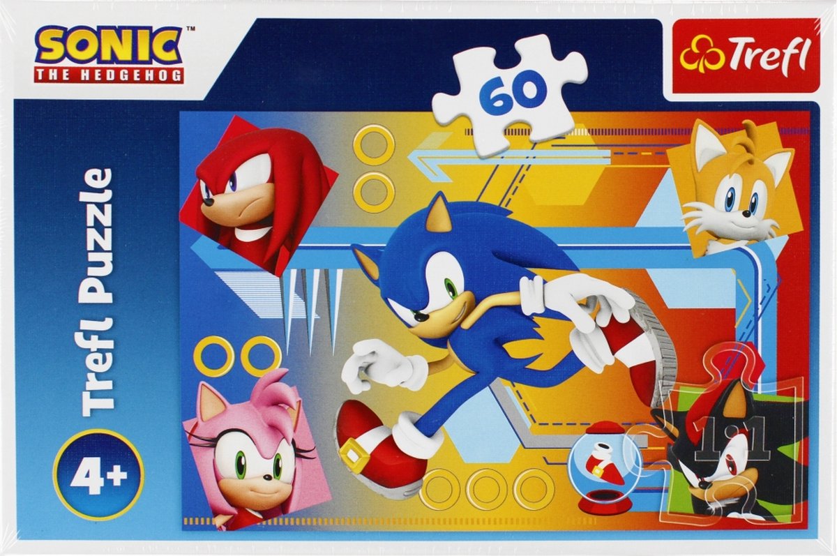Trefl - puzzle - 60 - sonic in azione sega sonic the hedgehog