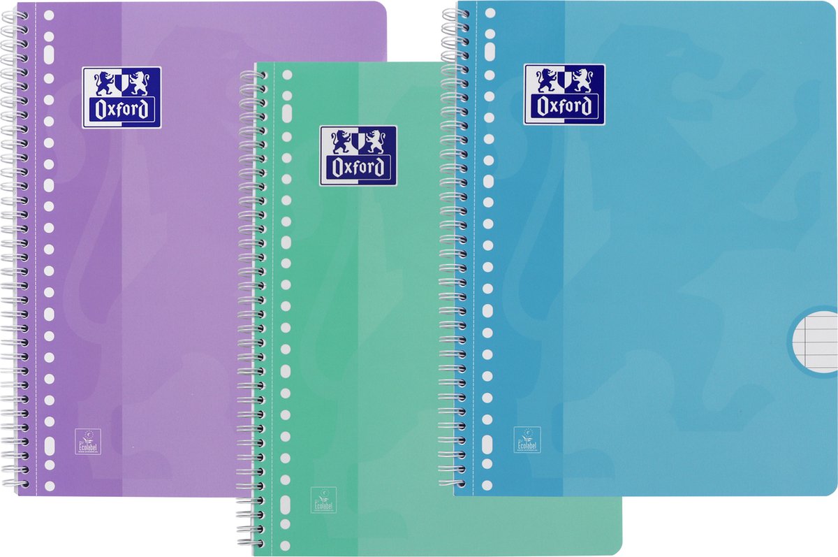 Confezione conveniente Oxford - blocchi per conferenze - 3x A4 - pastello - linea - blocco per appunti - 80 fogli