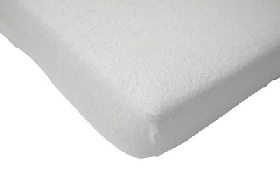 Jollein - lenzuolo con angoli per culla (bianco) - cotone - poliestere - spugna impermeabile - 60x120 cm