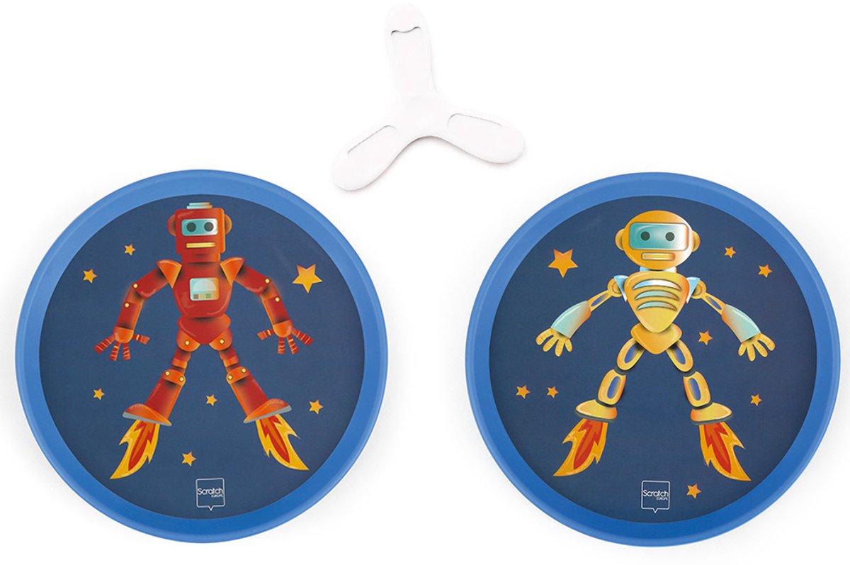 Duo discheggiatore manuale - robot - con 1 dischetto magnetico - 3 anni