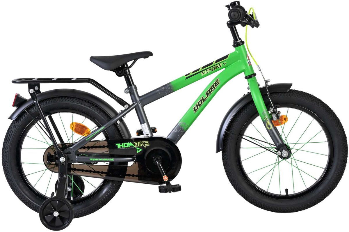 Bicicleta para niños Volare thombike - chicos - 16 pulgadas - verde gris