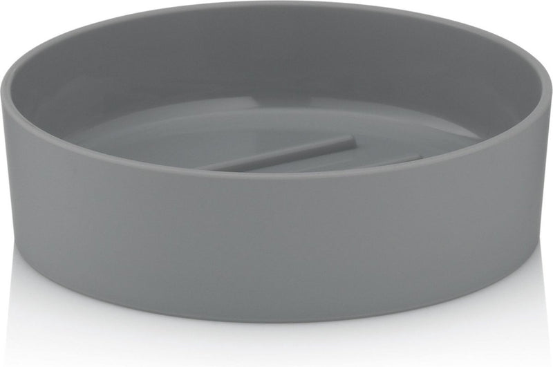 Kela grigio - portasapone - plastica - grigio chiaro