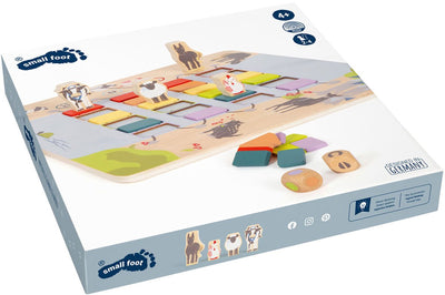 Small foot wooden game bridge crossing animals