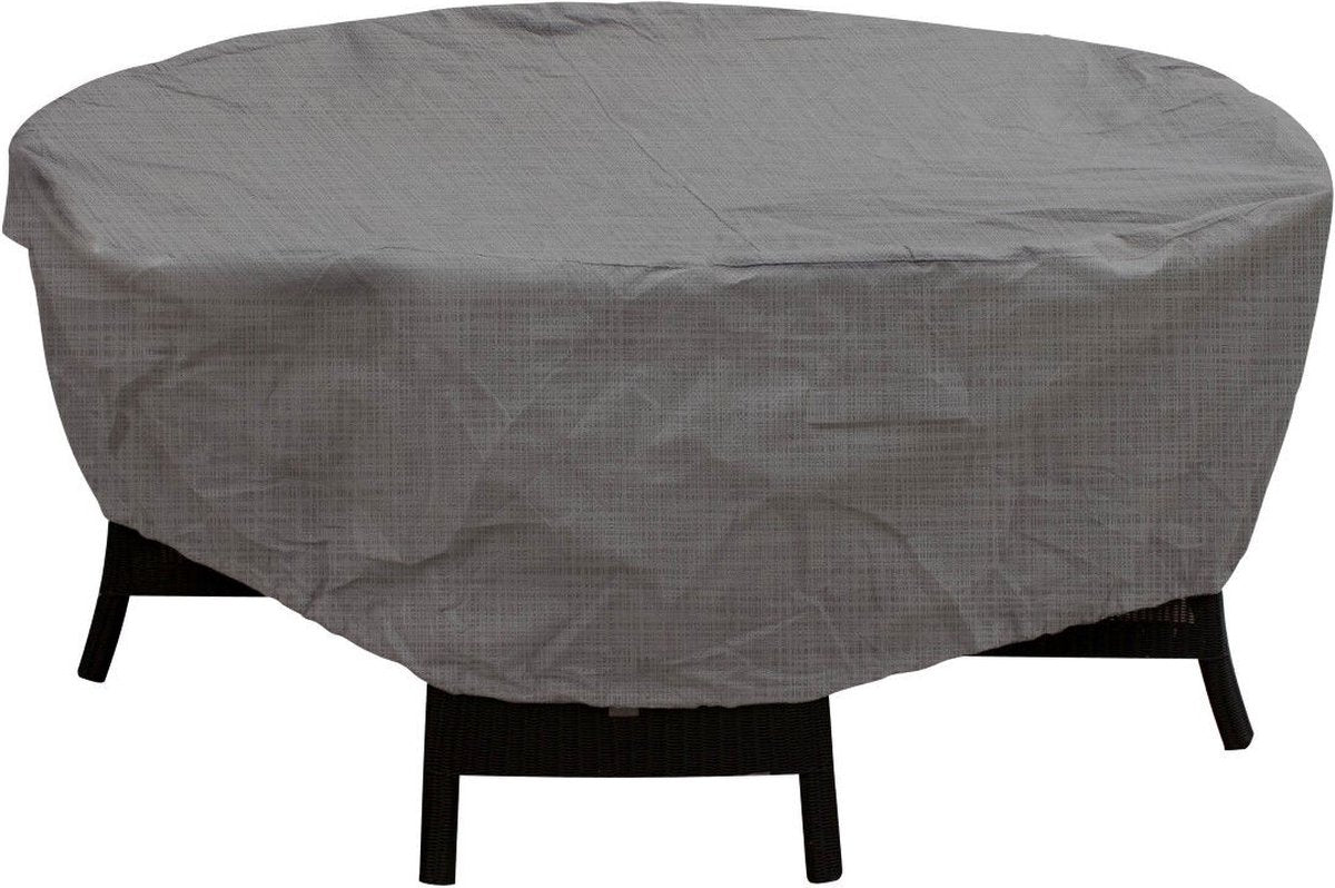 Copritavolo impermeabile Eurotrail, copridivano rotondo, cantonico ø 260x100cm, grigio