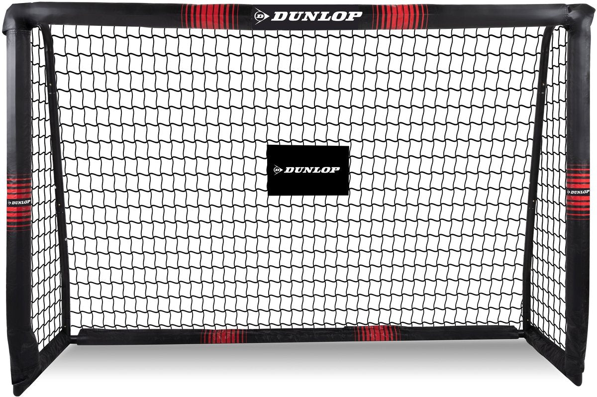 Dunlop football goal - football goal 180 x 120 x 60 cm - large football goal - outdoor toys for children and adults - quick assembly - football training goal - metal - black red
