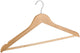 Alpina kledinghangers hout – 5 stuks – houten kleerhangers – kledinghanger set - houtkleur