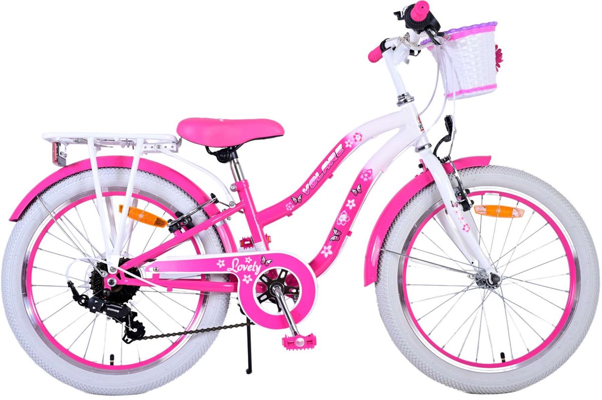Volare Lovely Children's Bicycle - Girls - 20 pulgadas - Pink - 7 engranajes