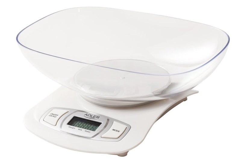 Adler ad 3137 w - báscula de cocina blanca - báscula de 1,5 litros