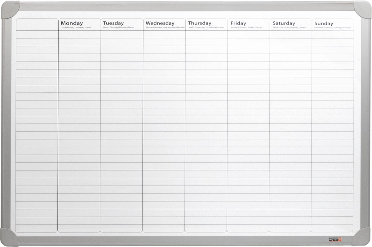 Agenda settimanale desq 4121 metal bianco