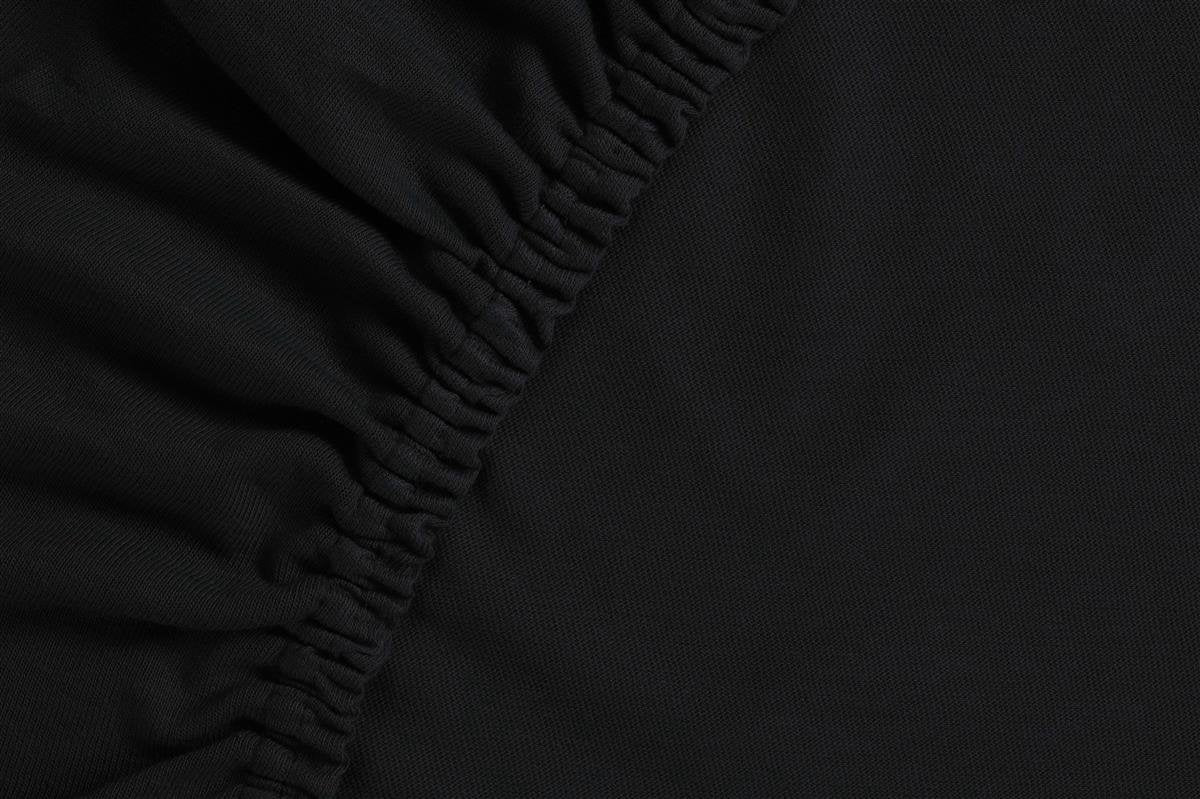 Ambiante jersey - hoeslaken - 90x200 210 - zwart