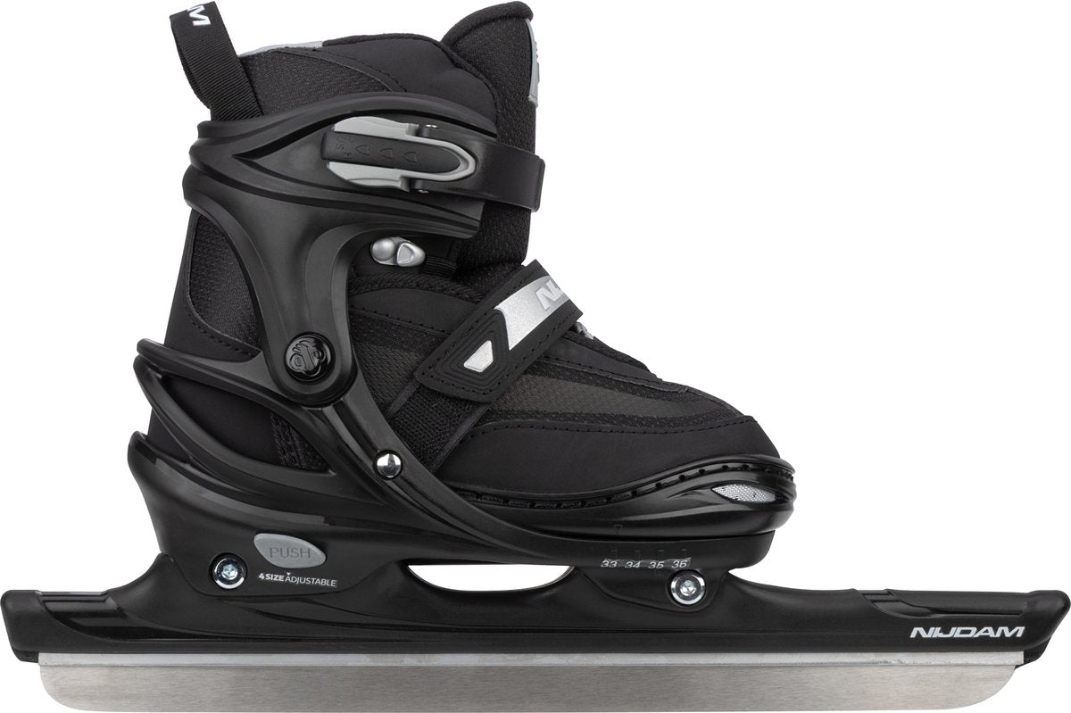 Nijdam kinderschaatsen verstelbaar - noren schaatsen - zwart - maat 29-32