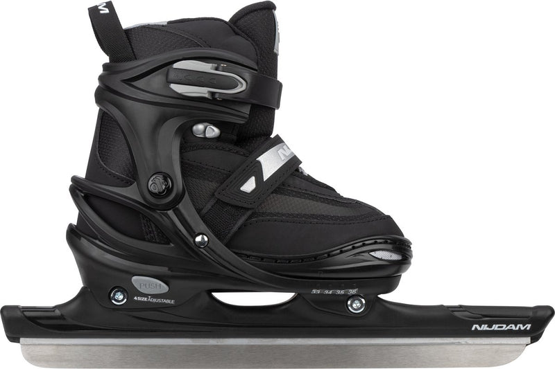 Patines para niños Nijdam ajustables - patines de velocidad - negro - talla 29-32