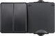 Toma de pared combinada de superficie para mostrador LED e interruptor en serie | ip55 - negro