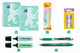 Oxford regreso a la escuela - set escolar - bloc de notas a4+, bolígrafos, resaltadores - alumnos y estudiantes - verde pastel