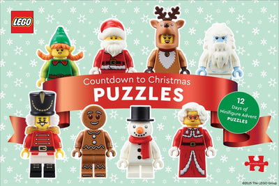 Cuenta regresiva de Lego para los rompecabezas navideños.