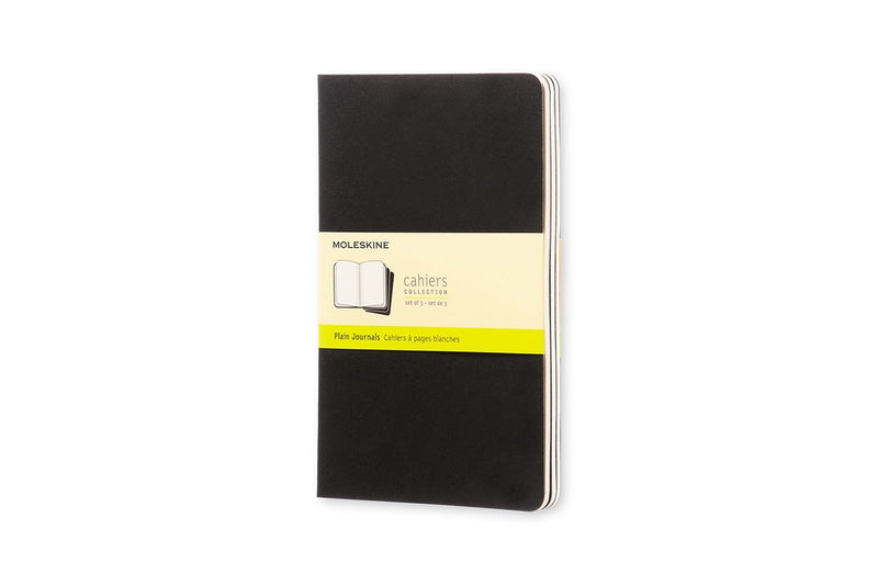 Quaderni cahier Moleskine - grandi - vuoti - neri - set da 3