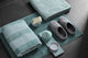 Biancheria da letto velata - cotone - asciugamano - 50x100 cm - verde