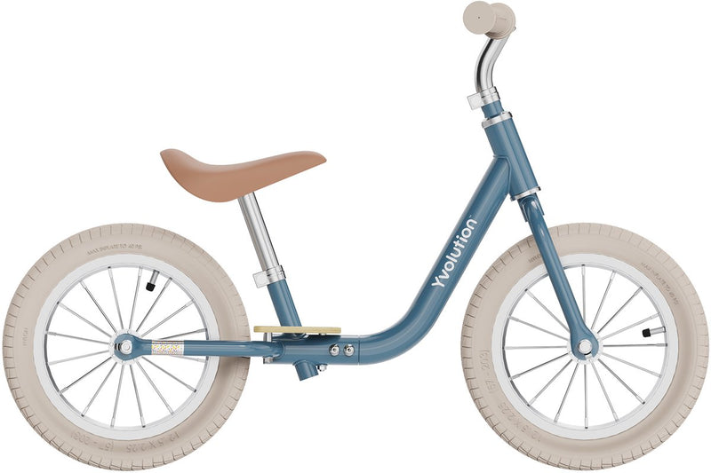 Yvolution - velo classic - bici senza pedali - blu vintage - sella e manubrio regolabili