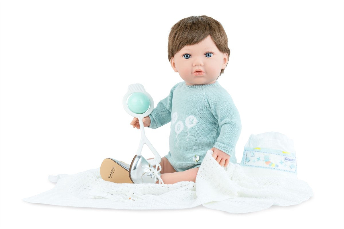Marina pau marina - pau pop newborn teo 45cm - speelgoedpop multicolor.