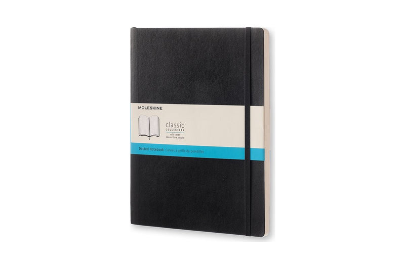 Taccuino classico Moleskine - extra large - copertina morbida - a pois - nero