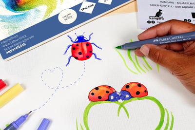 Paquete de taller faber-castell - dibujo de mariquitas - accesorios incluidos - doc-ws-pak-sp8