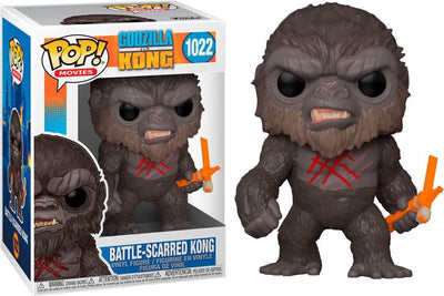 Funko Godzilla: Godzilla contro Kong Pop! Figura da collezione Movies Battle Weared Kong da 9 cm - multicolore