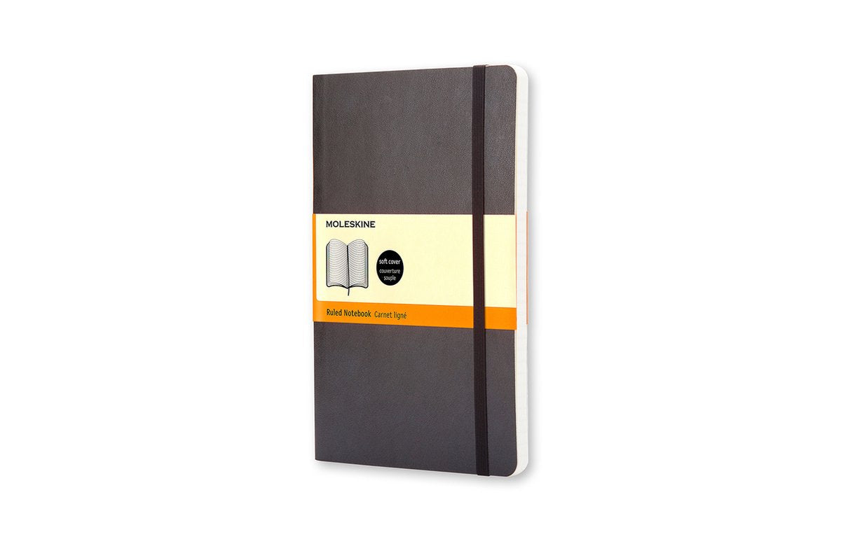 Cuaderno clásico Moleskine - bolsillo - tapa blanda - rayado - negro