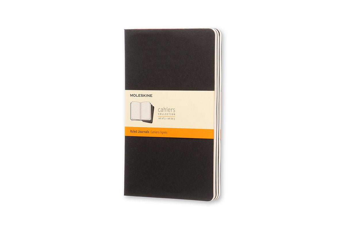 Cuaderno moleskine lineas negro 3 piezas