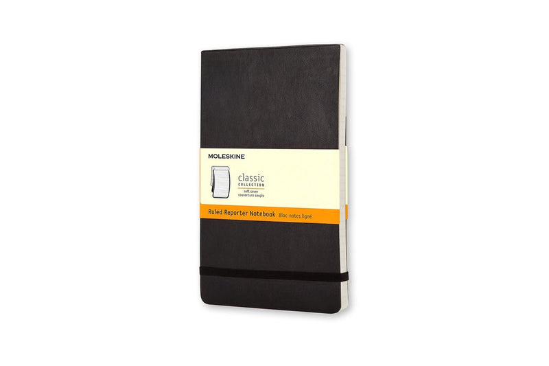 Cuaderno reportero Moleskine - bolsillo - tapa blanda - rayado - negro