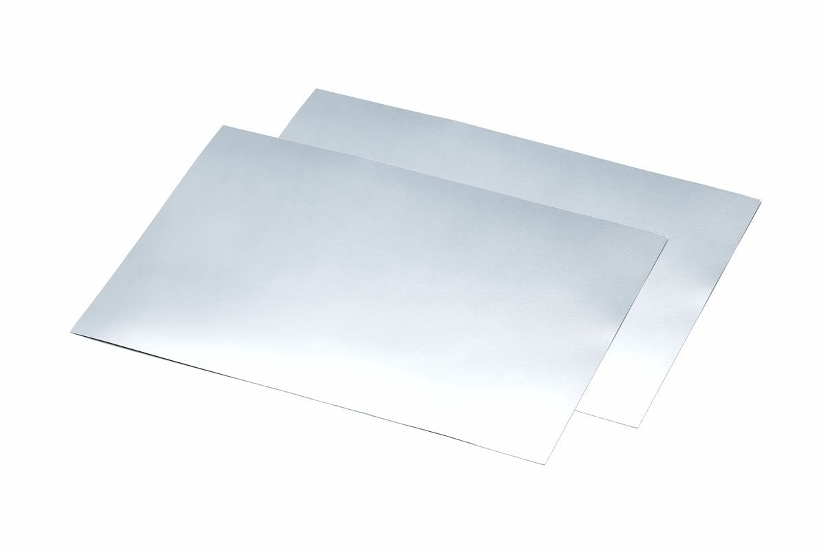 Tamiya modelbouwdecoratie - 87226 ultradunne aluminium sticker - 100x144mm - 0.01mm dik - 2 vellen folie