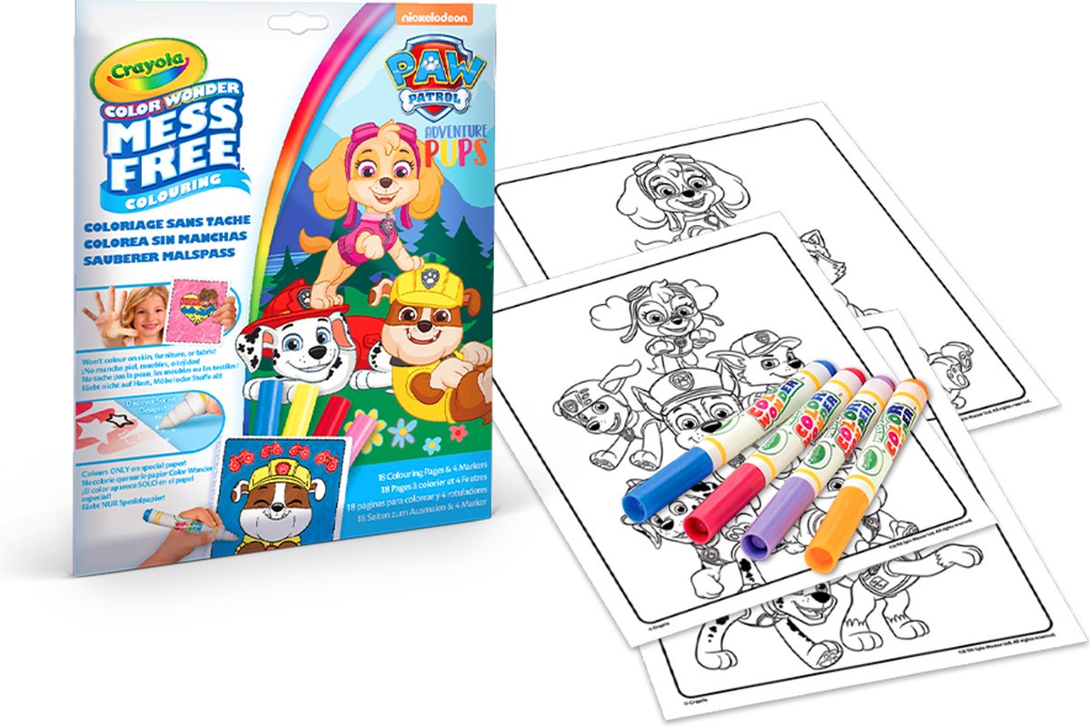 Crayola - meraviglia dei colori - pacchetto hobby - Paw Patrol - libro da colorare per bambini